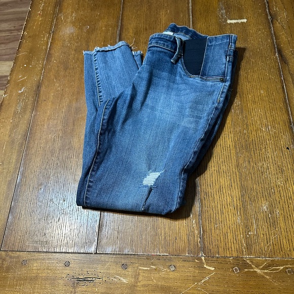 Isabel Maternity by Ingrid & Isabel Blue Skinny Jumpsuit with Comfort Fit - Picture 4 of 5